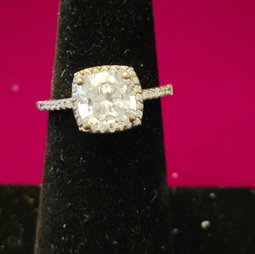 Classic Cushion-Cut Halo Solitaire Ring